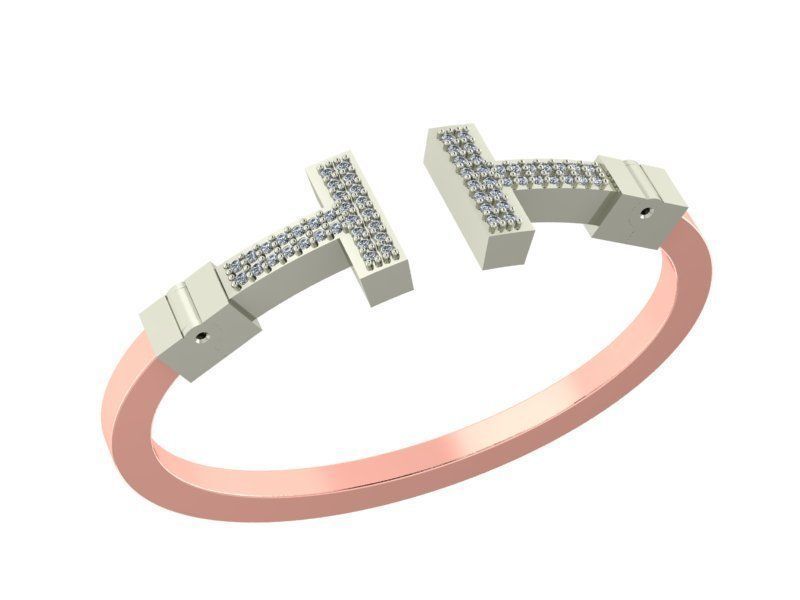 tiffany wedding bracelet 3D print model_4