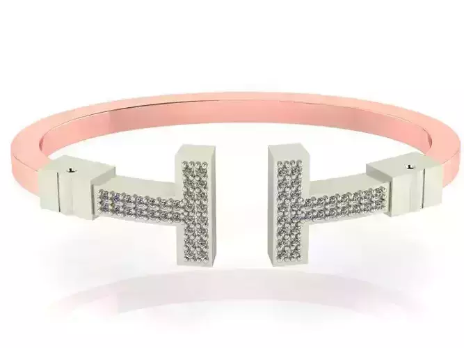 tiffany wedding bracelet 3D print model