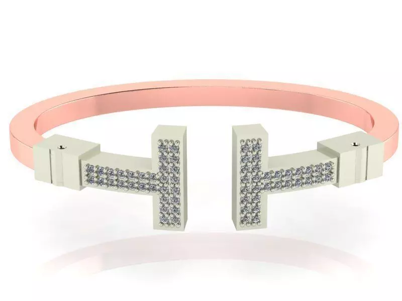 tiffany wedding bracelet 3D print model_0