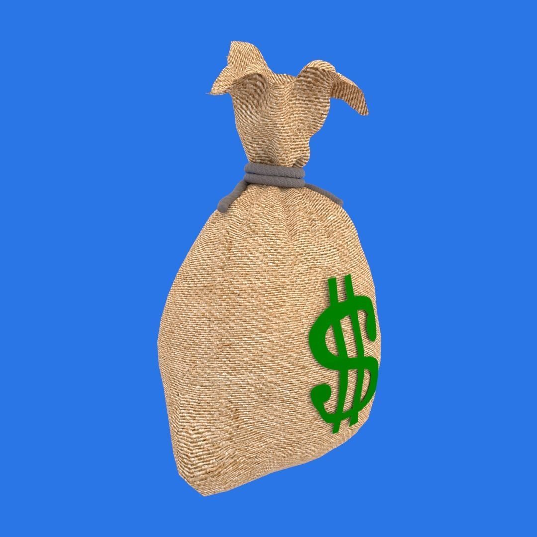 Money Bag 3D model_1