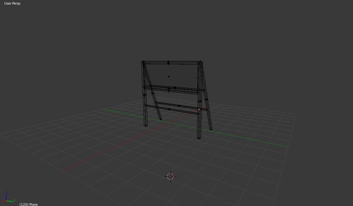 Small BillBoard - Low Poly Low-poly 3D model_3