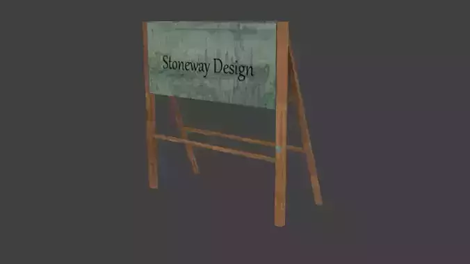 Small BillBoard - Low Poly Low-poly 3D model
