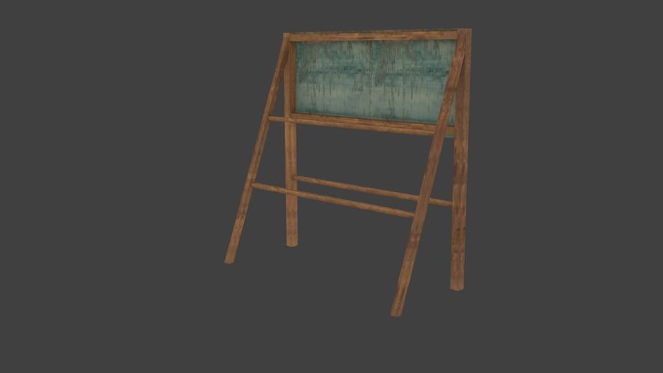 Small BillBoard - Low Poly Low-poly 3D model_1