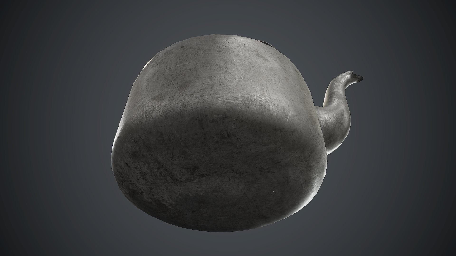 Old Aluminium Kettle PBR Game Ready Low-poly 3D model_11
