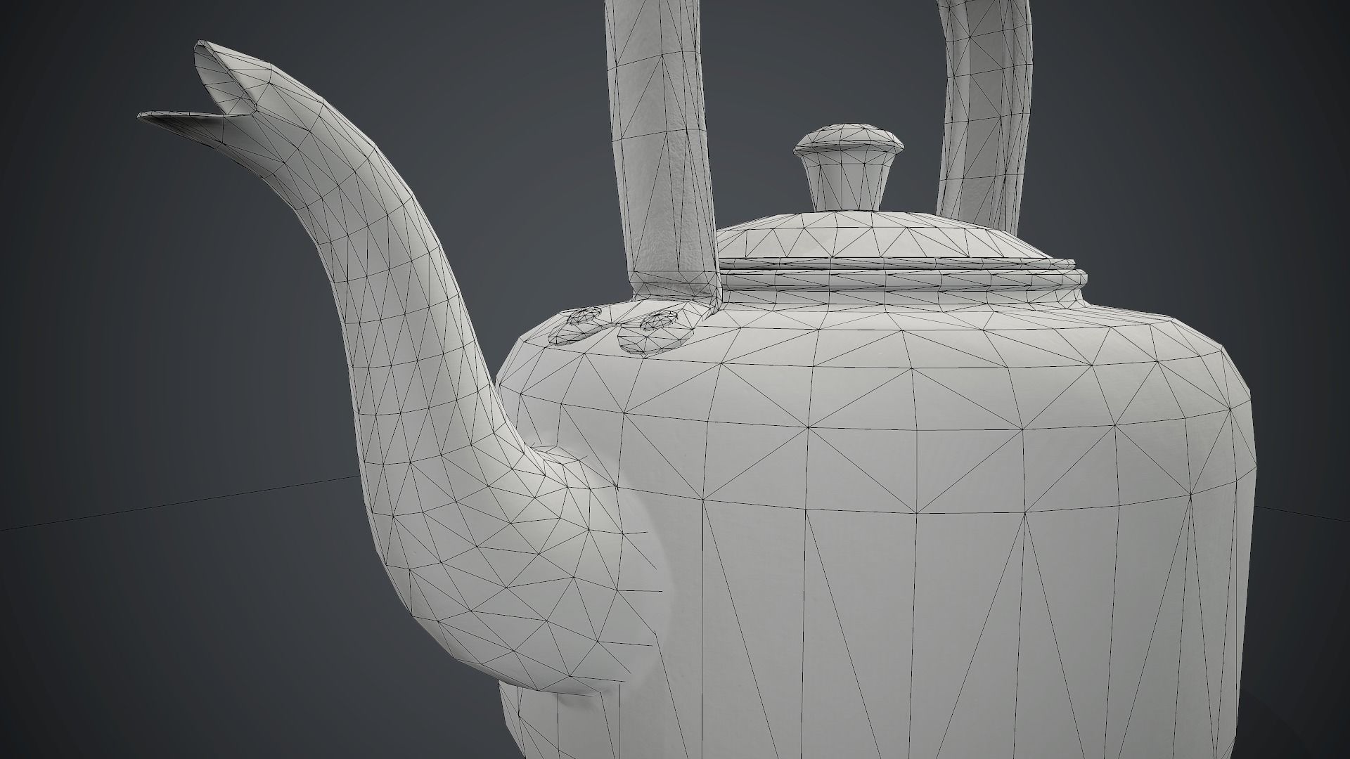 Old Aluminium Kettle PBR Game Ready Low-poly 3D model_16