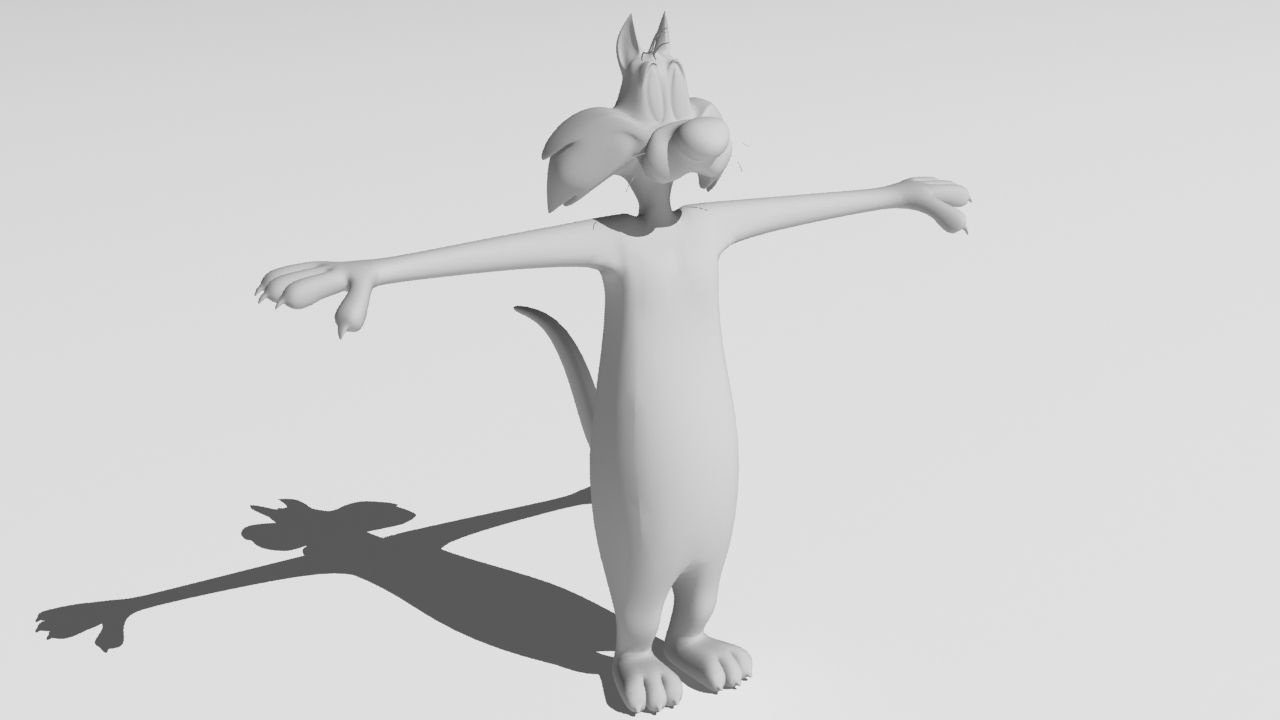 Slyvester the cat 3D model_4