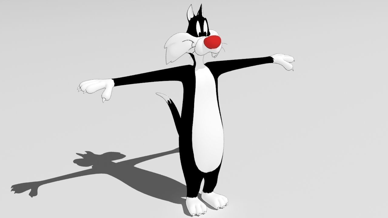 Slyvester the cat 3D model_3