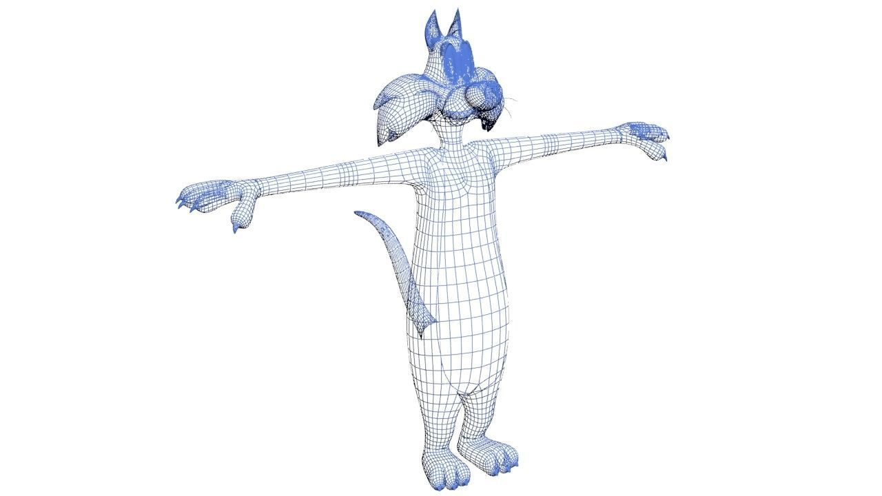 Slyvester the cat 3D model_5