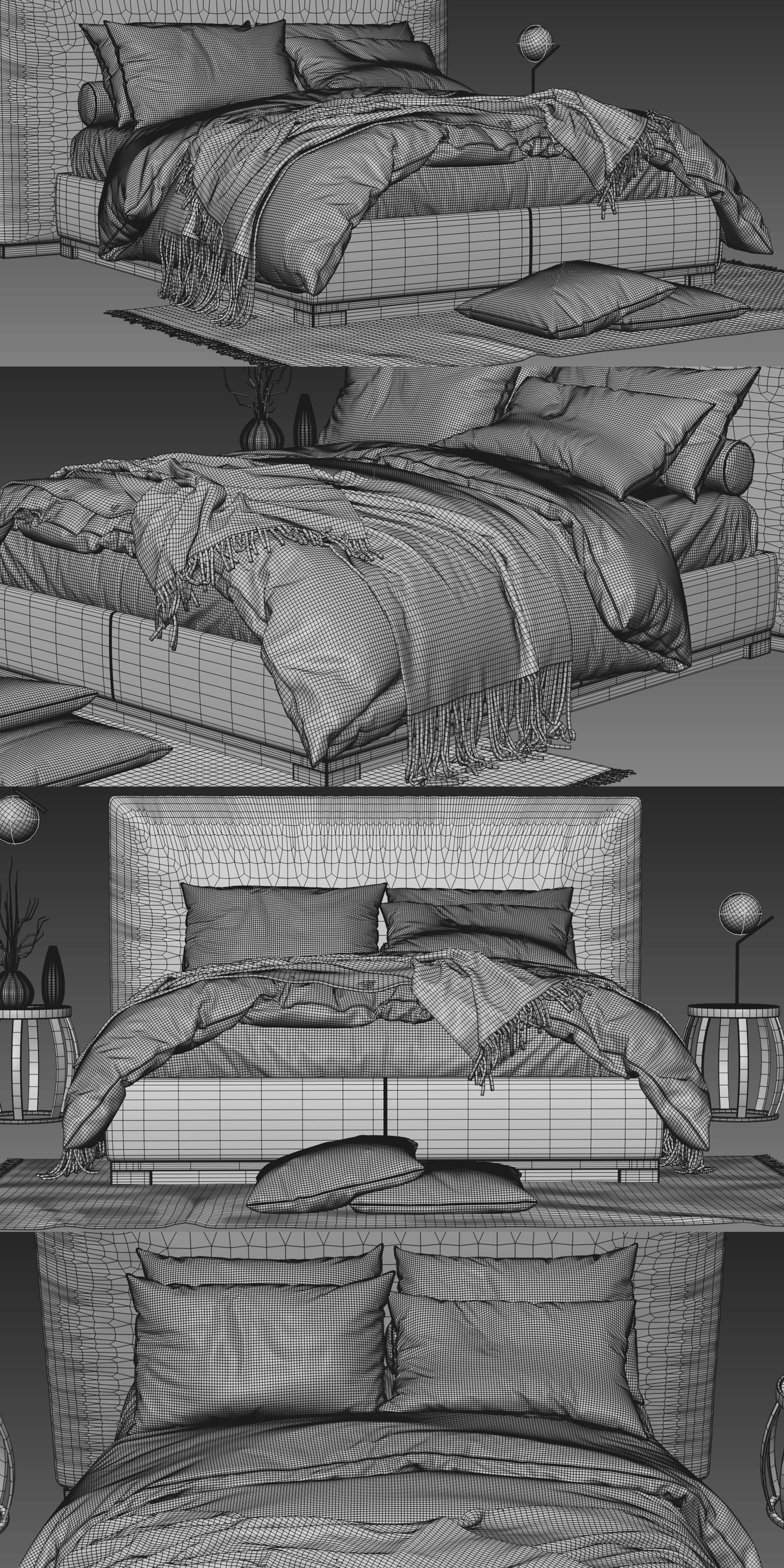 Maxalto Bauci - Ovidio Bed 3D model_2