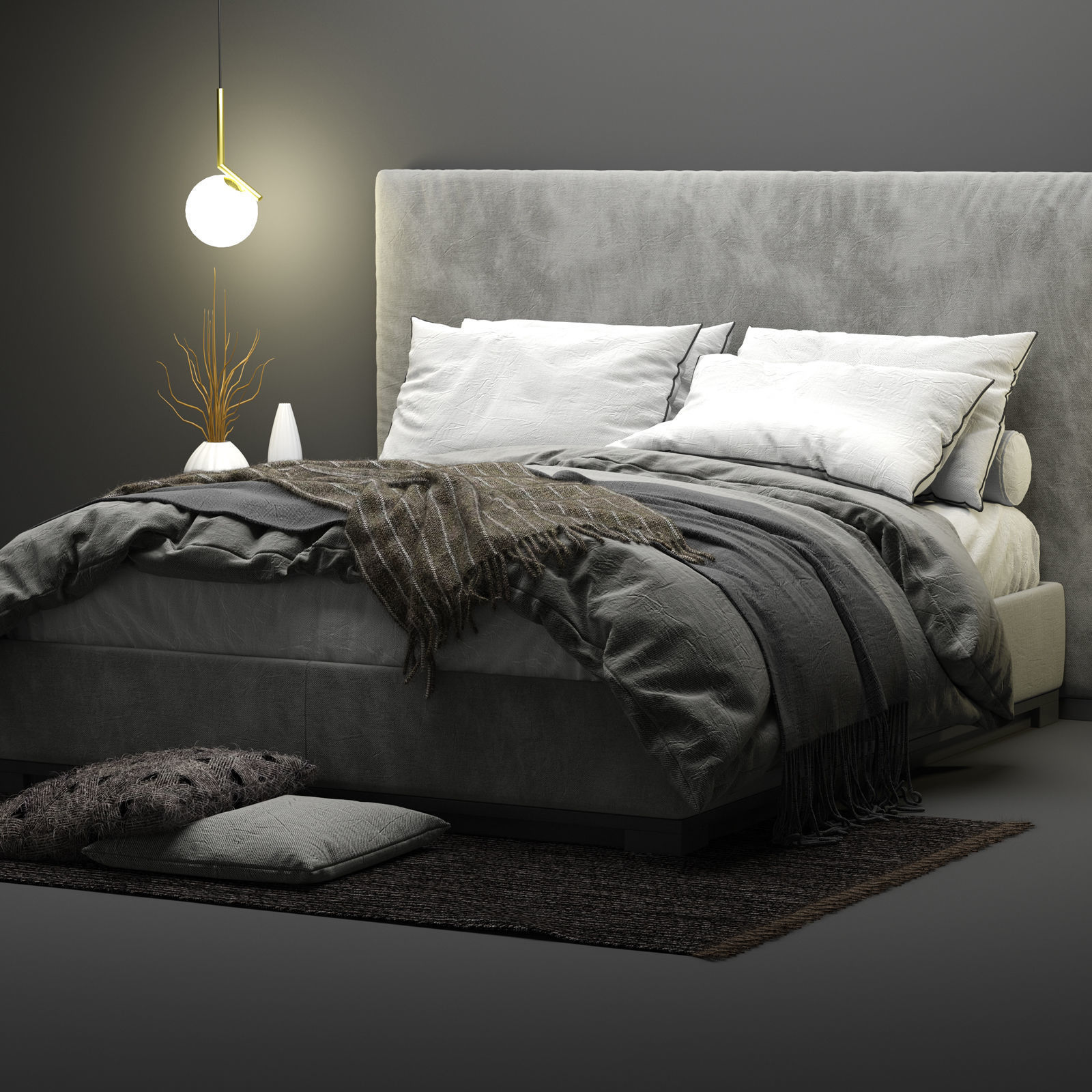 Maxalto Bauci - Ovidio Bed 3D model_4
