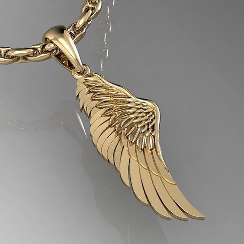   pendant angel wing 3D print model