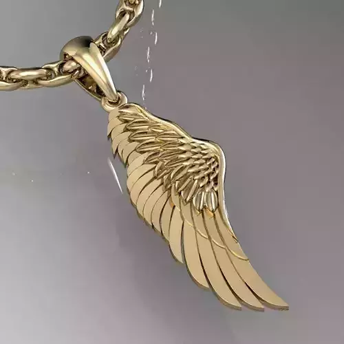   pendant angel wing 3D print model