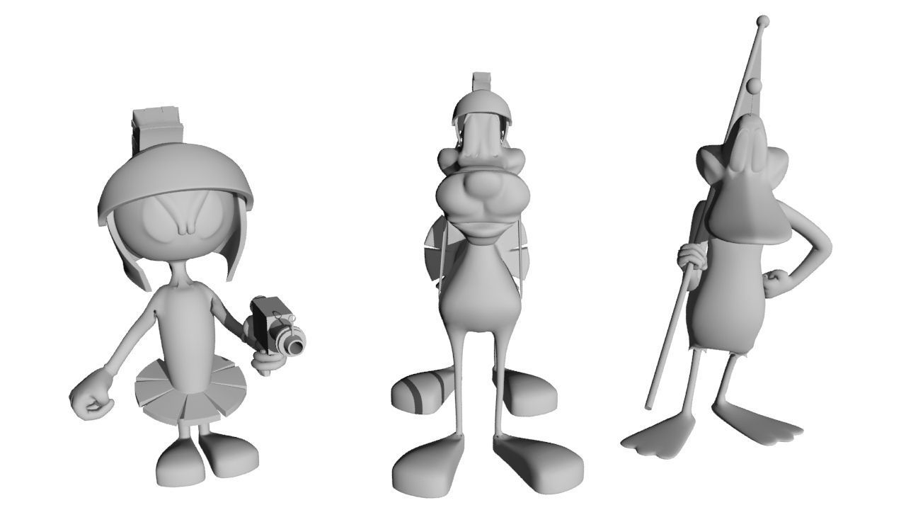 Marvin k9 and duck dodgers 3D model_7