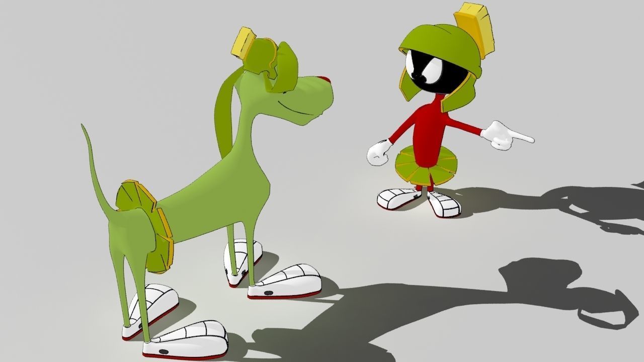 Marvin k9 and duck dodgers 3D model_5