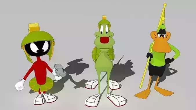Marvin k9 and duck dodgers 3D model
