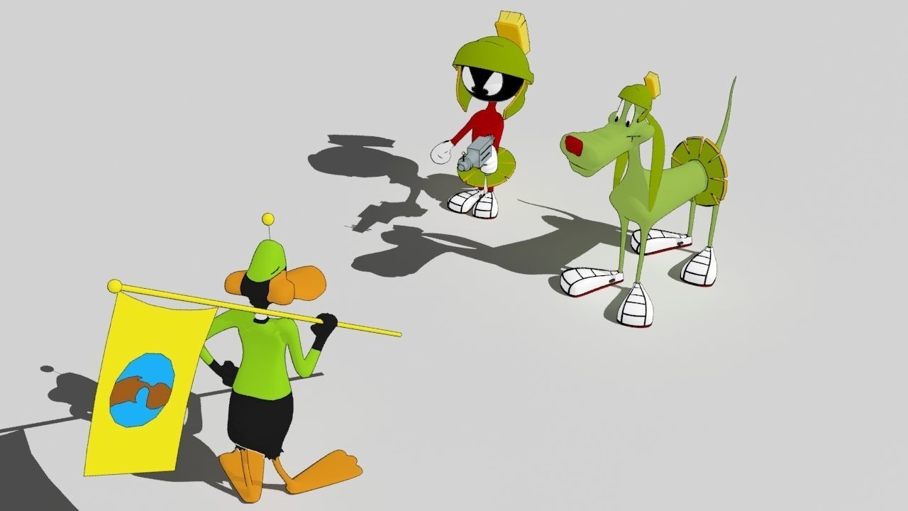 Marvin k9 and duck dodgers 3D model_3
