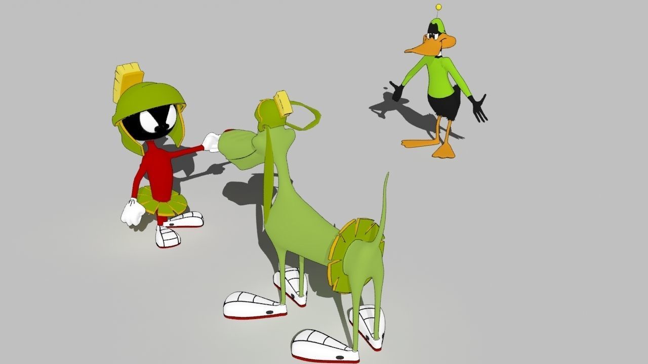 Marvin k9 and duck dodgers 3D model_6