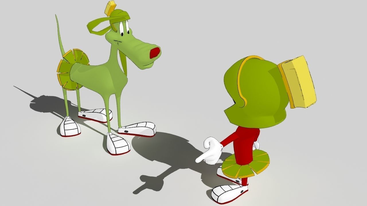 Marvin k9 and duck dodgers 3D model_4
