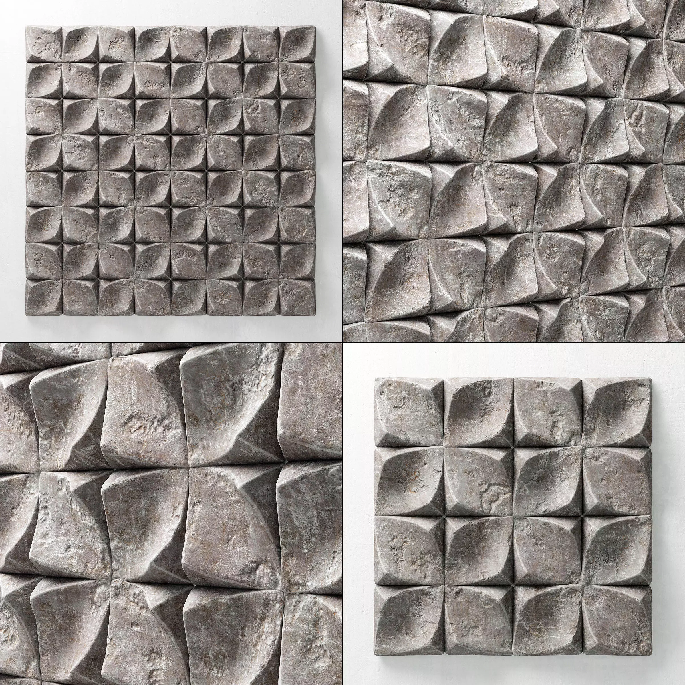 Decorative stone panel Leaf 3D model