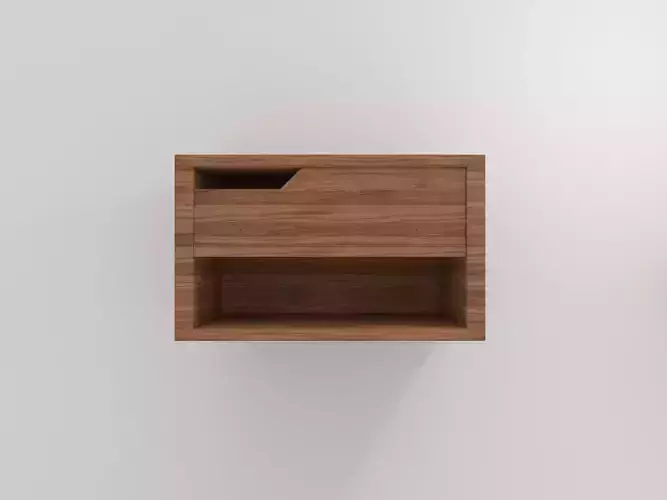 3d model of a nighttable  on the wall