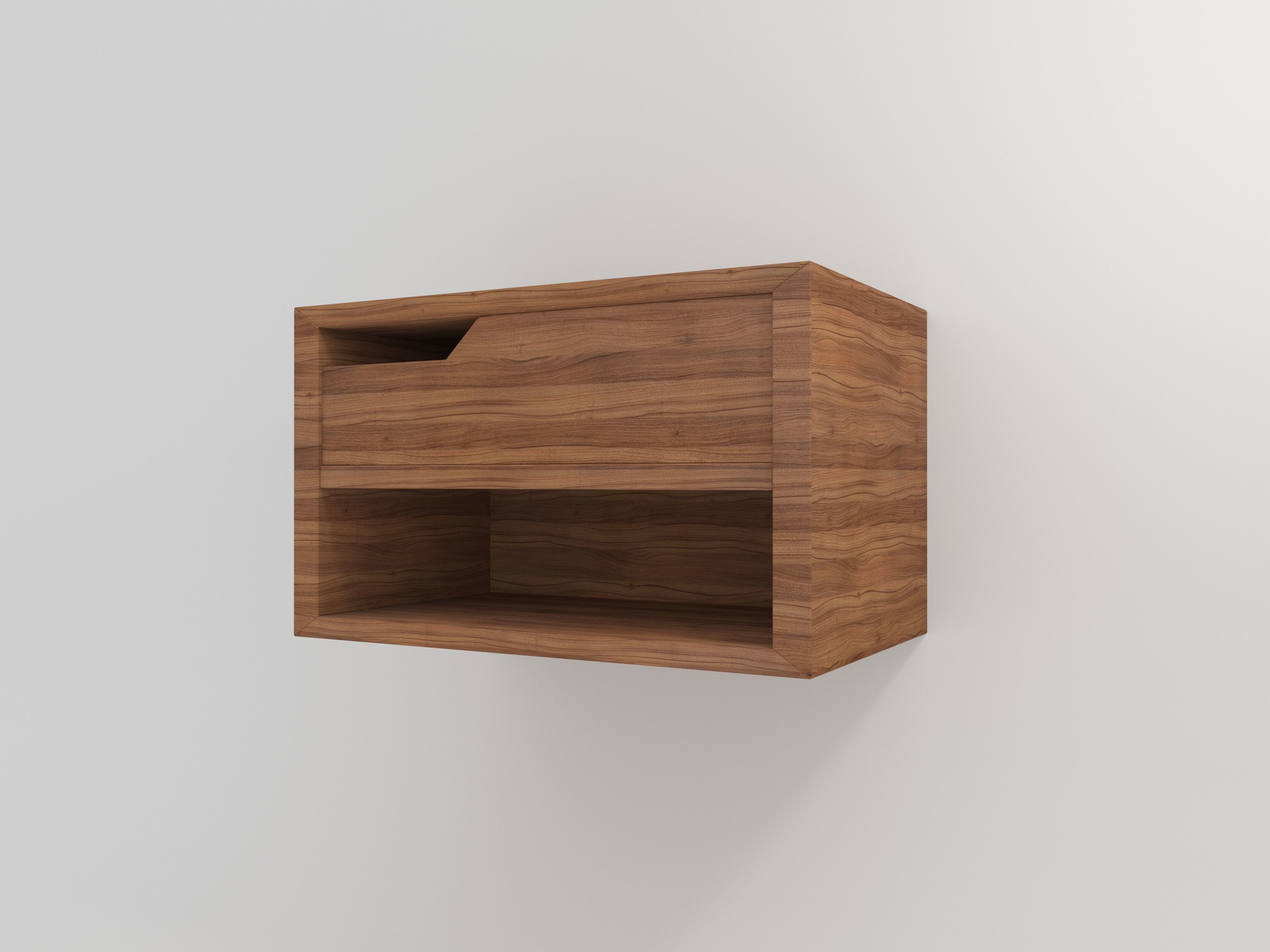 3d model of a nighttable  on the wall Low-poly 3D model_1