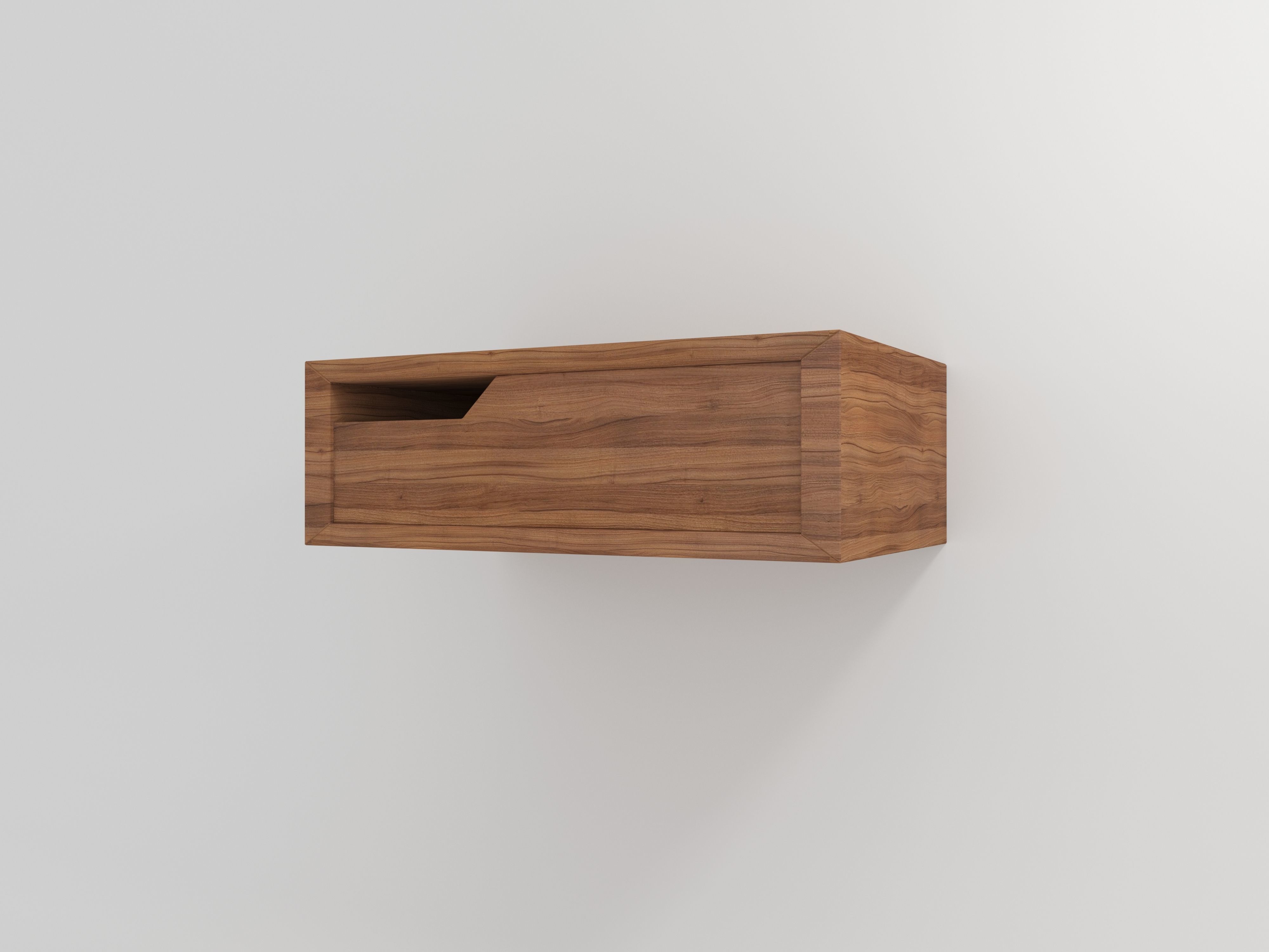 3d model of a nighttable  on the wall Low-poly 3D model_5