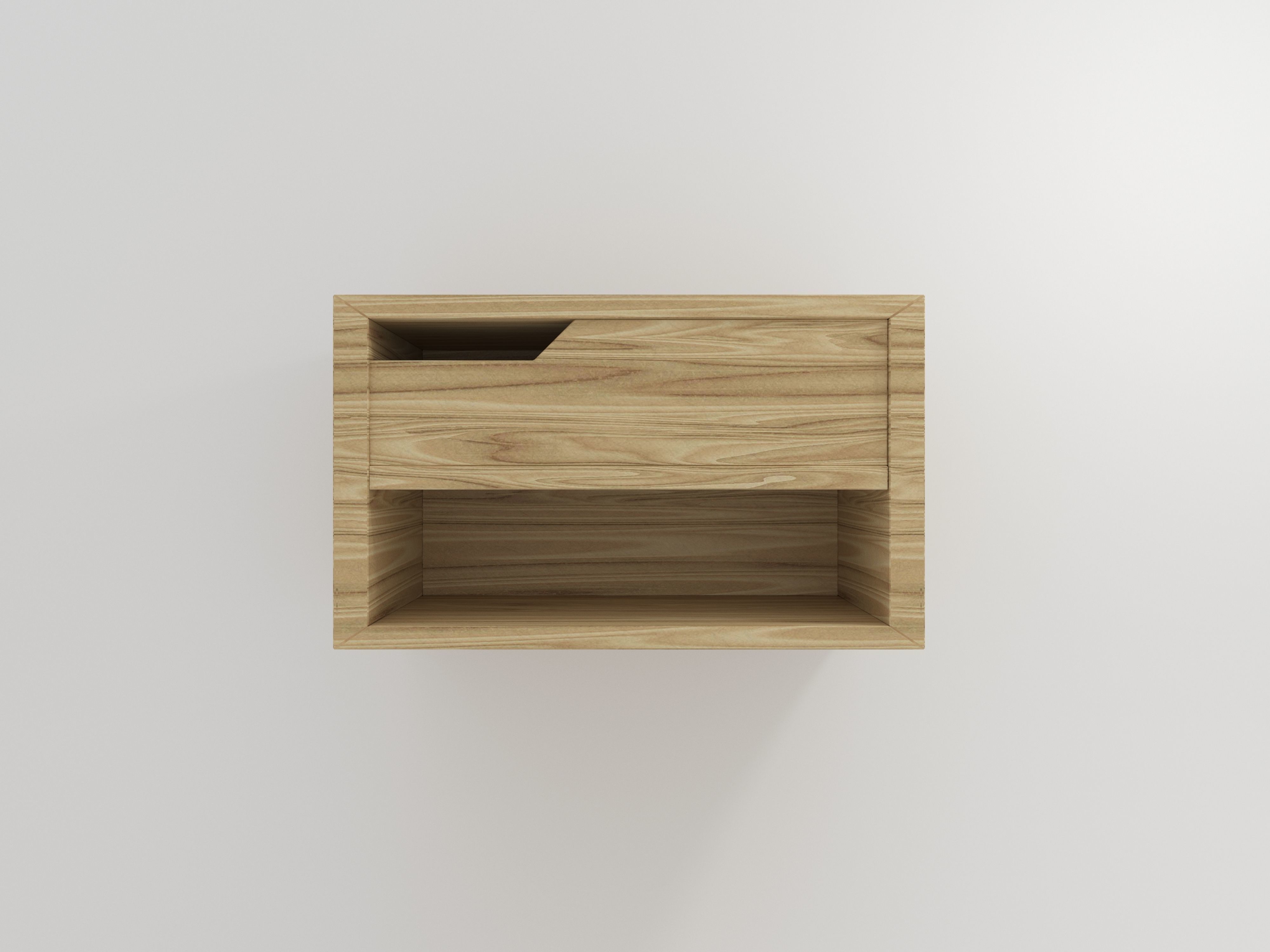 3d model of a nighttable  on the wall Low-poly 3D model_2