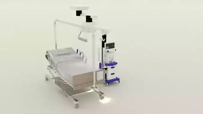 anastethia machine and bed