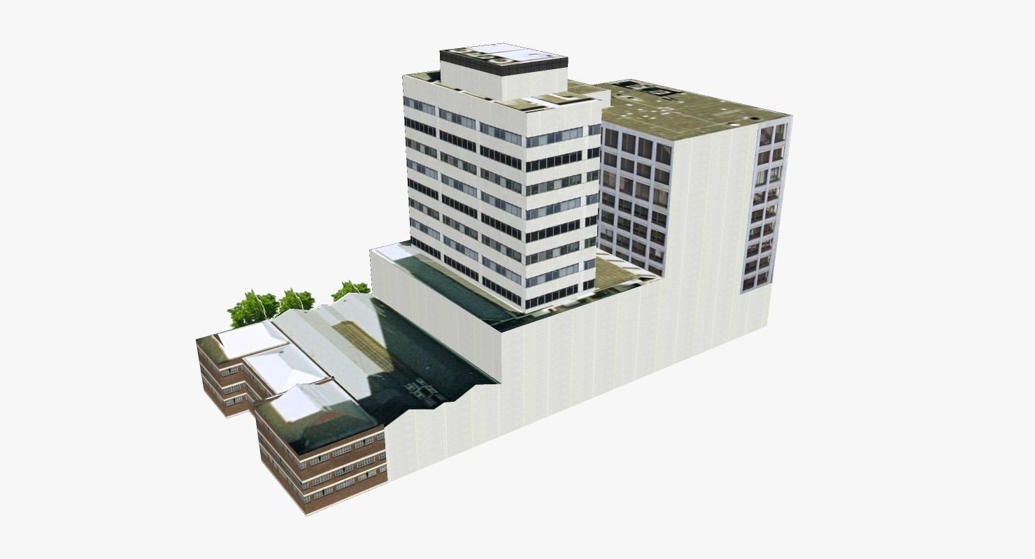 Grant Thornton House and MBF House Low-poly 3D model_2