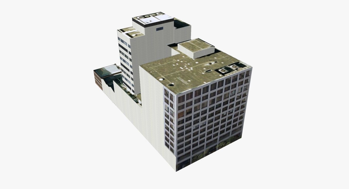Grant Thornton House and MBF House Low-poly 3D model_4