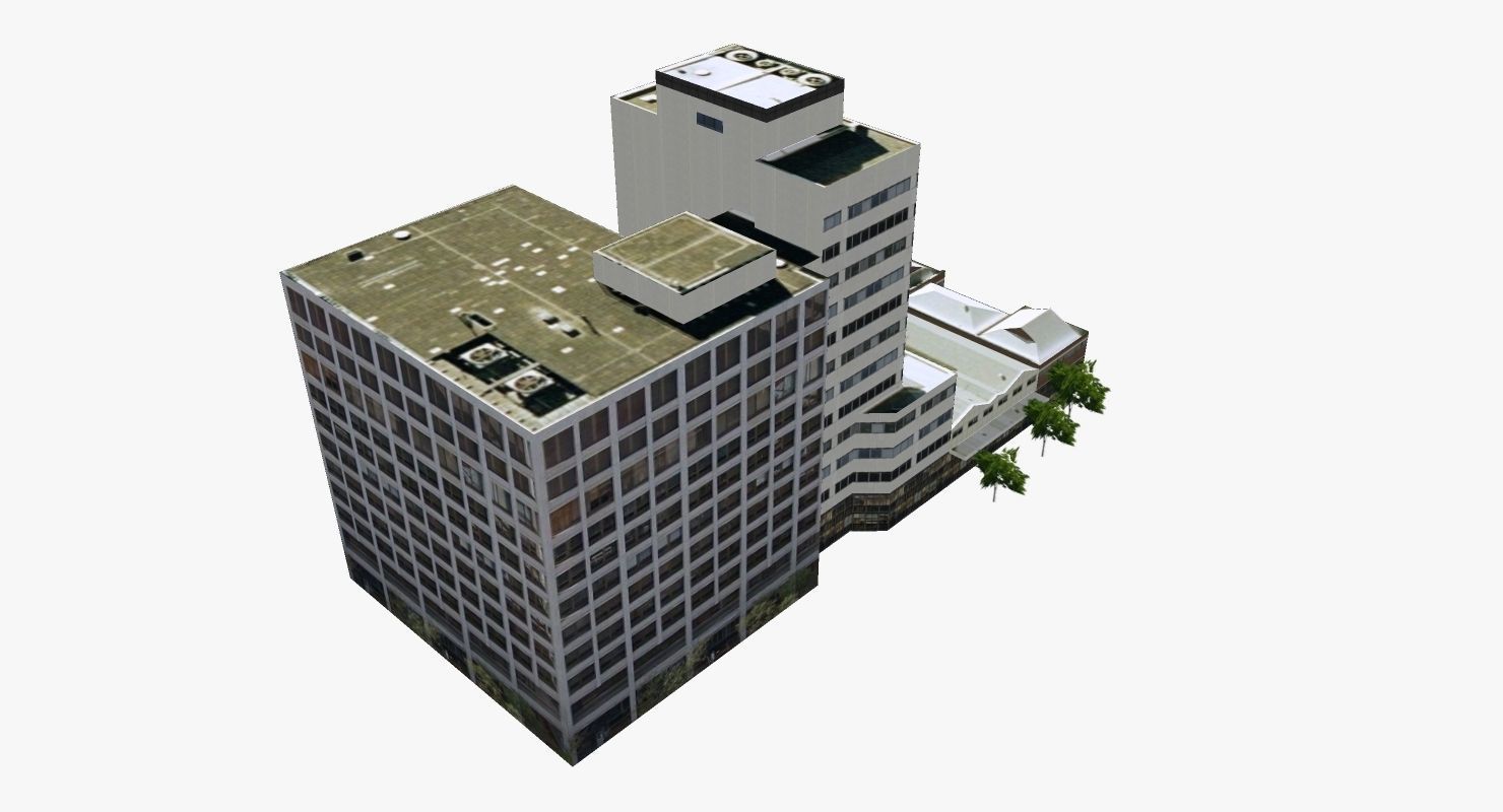 Grant Thornton House and MBF House Low-poly 3D model_6