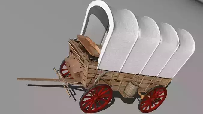 prairie schooner 3D model