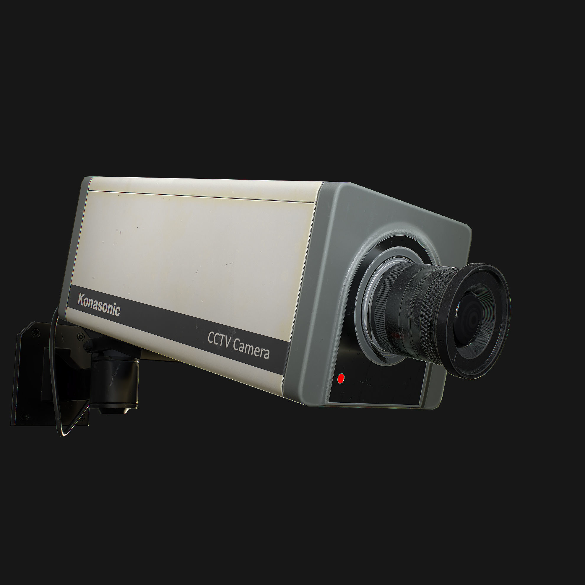 CCTV Camera Low-poly 3D model_2