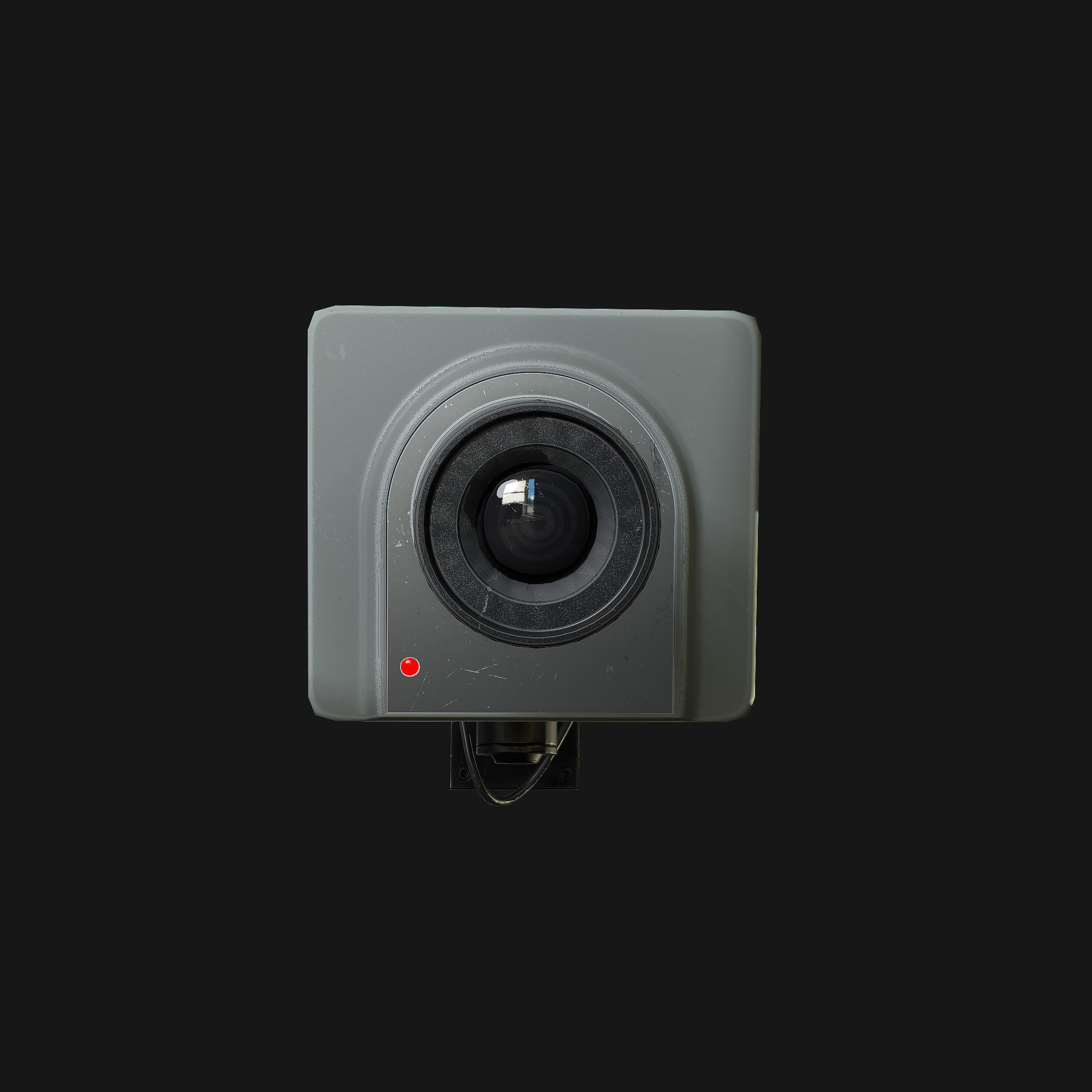 CCTV Camera Low-poly 3D model_3