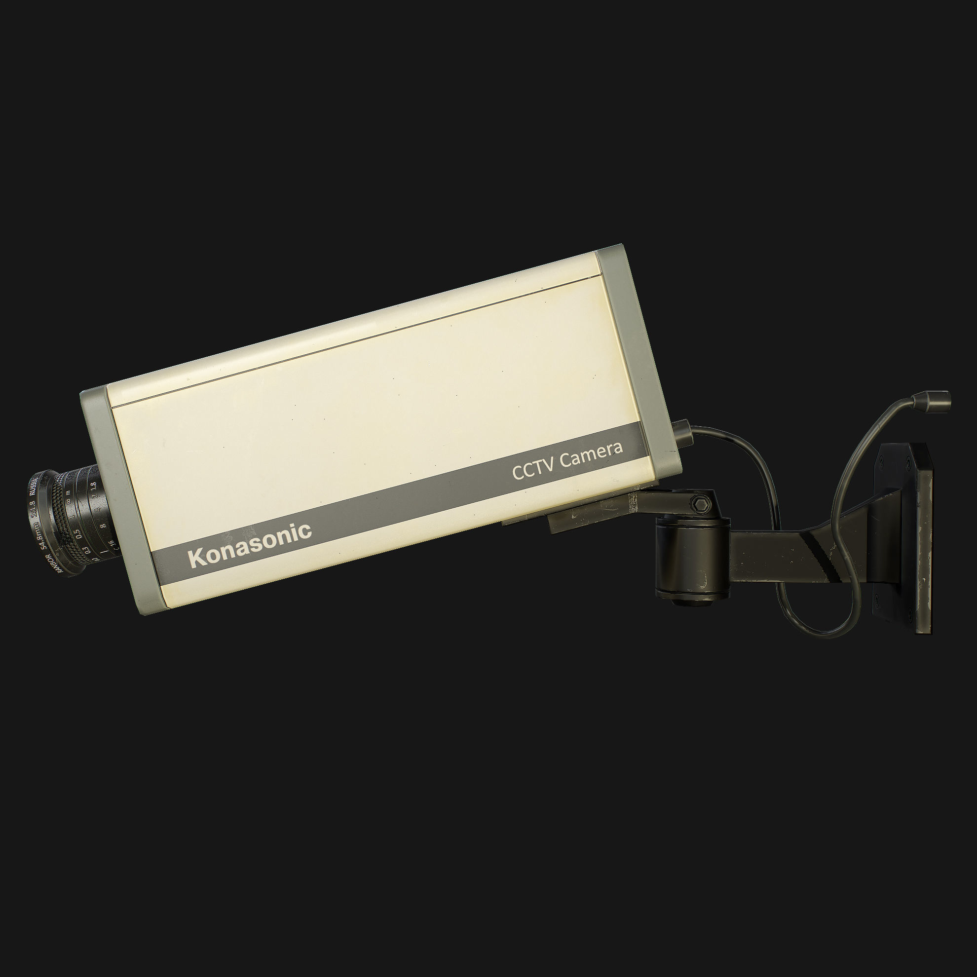 CCTV Camera Low-poly 3D model_5