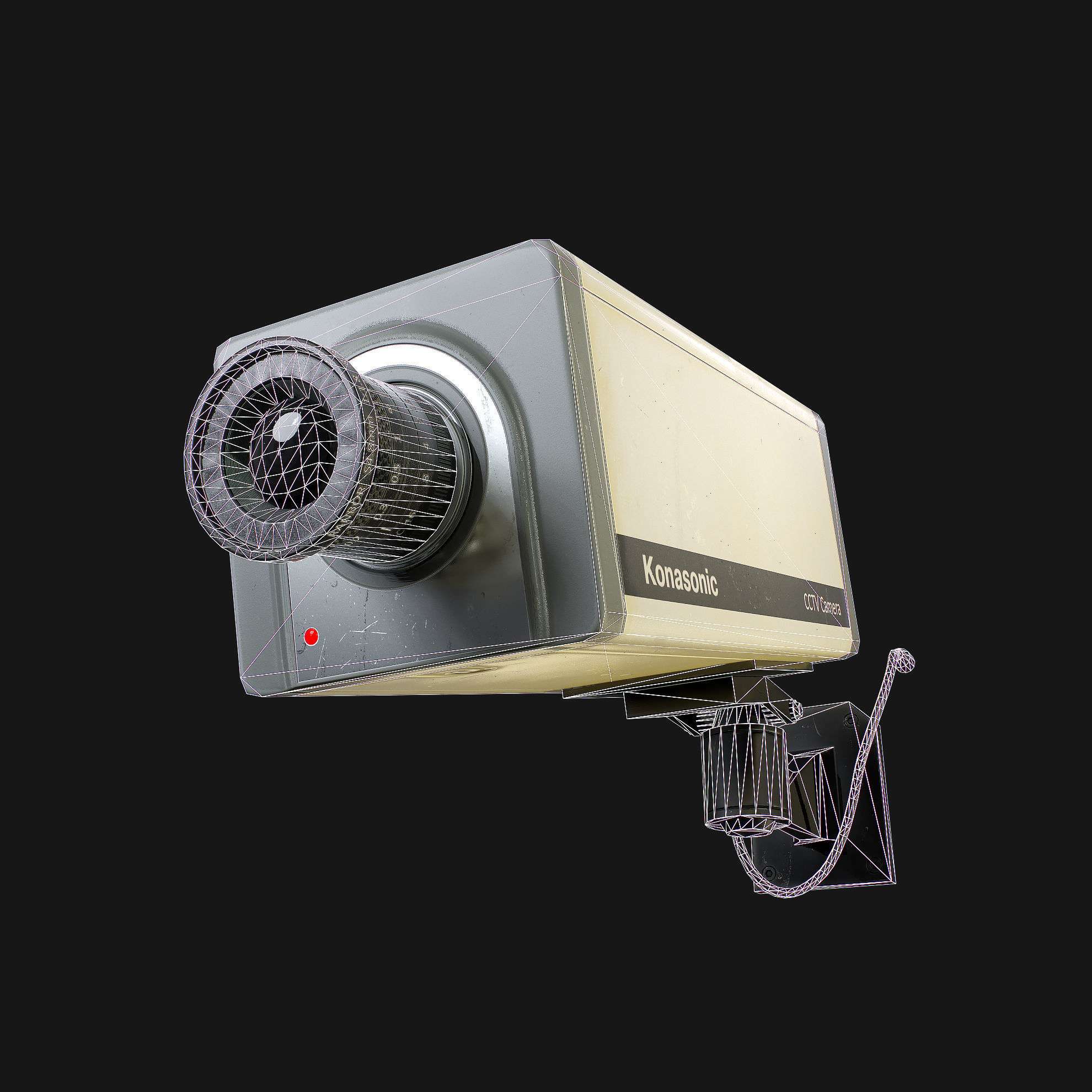 CCTV Camera Low-poly 3D model_14