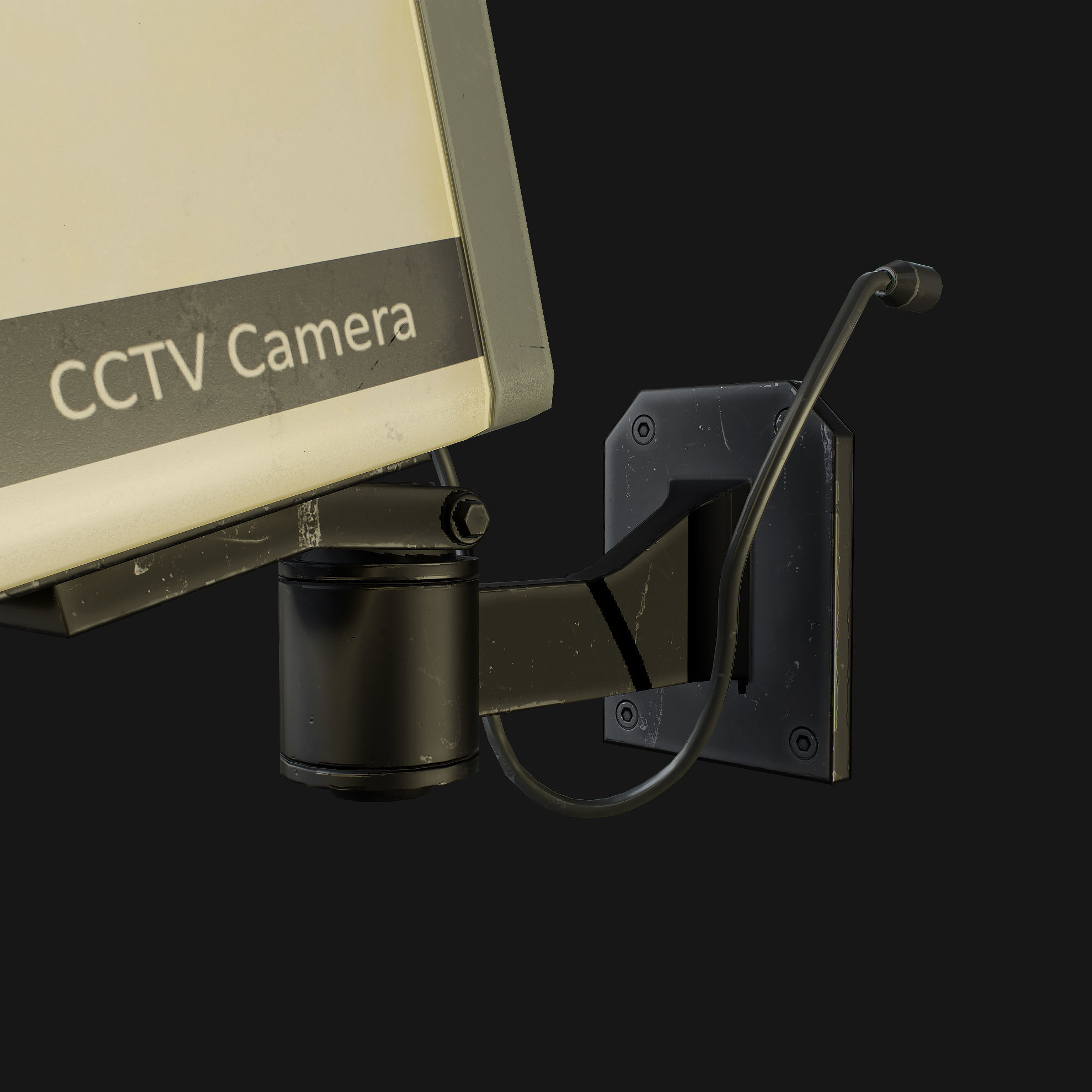 CCTV Camera Low-poly 3D model_6