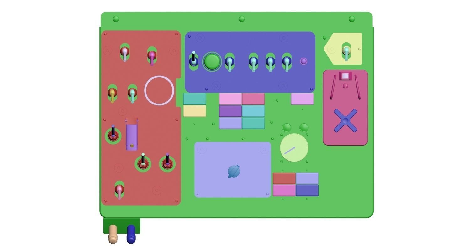 Mi-8MT Mi-17MT Left Overhead Panels Board English 2 Low-poly 3D model_30