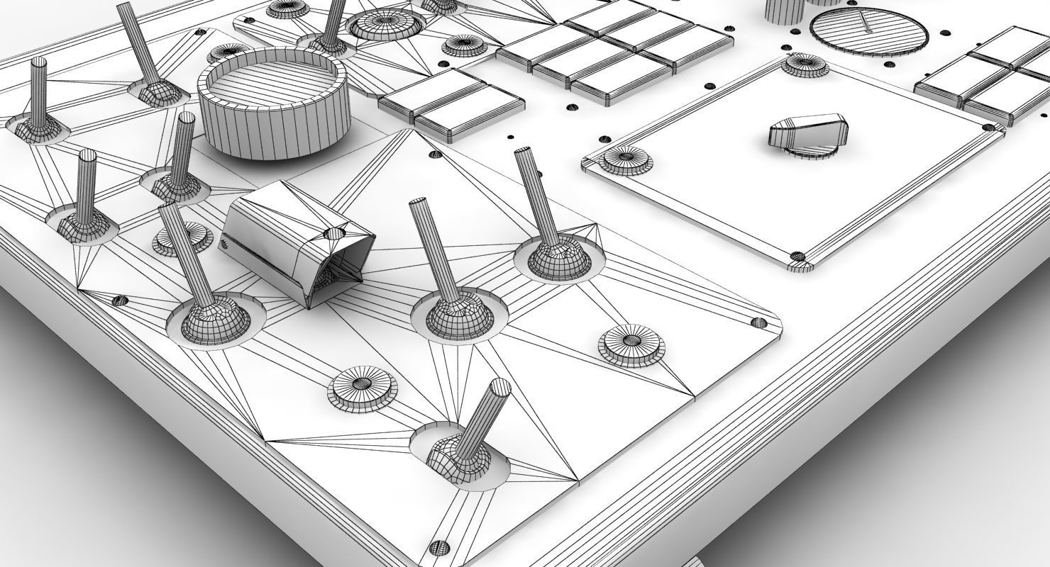 Mi-8MT Mi-17MT Left Overhead Panels Board English 2 Low-poly 3D model_12