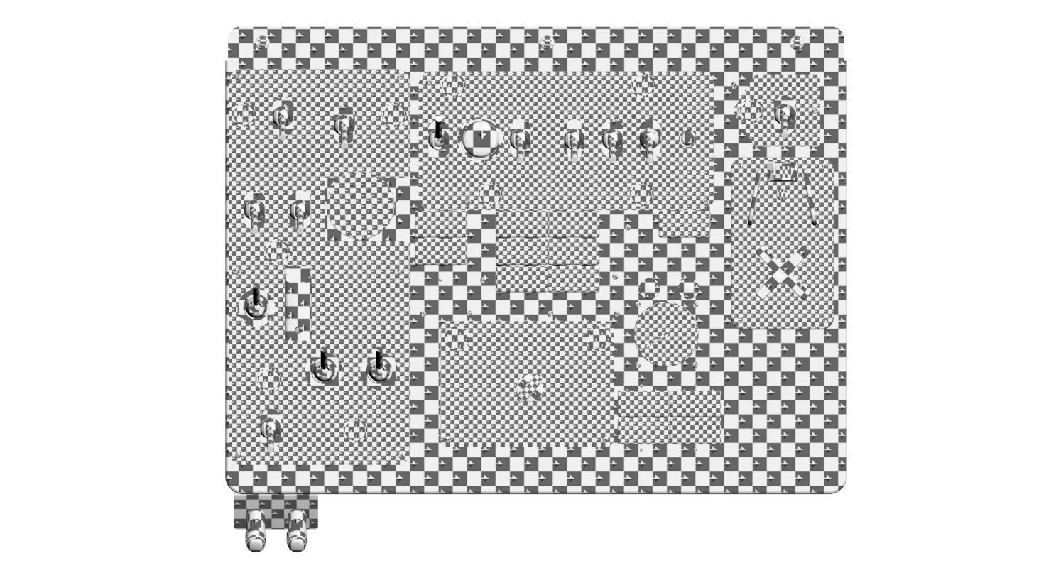 Mi-8MT Mi-17MT Left Overhead Panels Board English 2 Low-poly 3D model_29