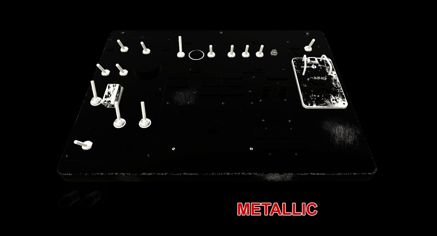 Mi-8MT Mi-17MT Left Overhead Panels Board English 2 Low-poly 3D model_21