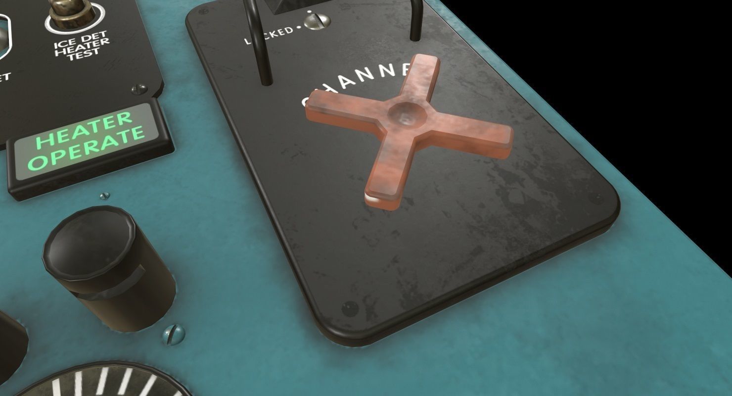 Mi-8MT Mi-17MT Left Overhead Panels Board English 2 Low-poly 3D model_4