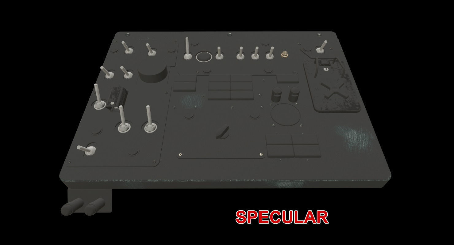 Mi-8MT Mi-17MT Left Overhead Panels Board English 2 Low-poly 3D model_19