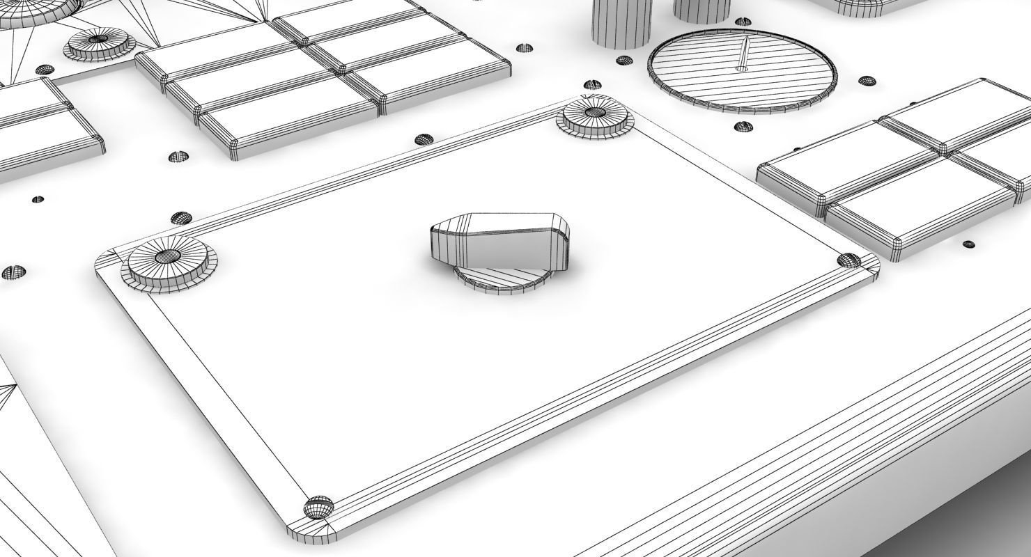 Mi-8MT Mi-17MT Left Overhead Panels Board English 2 Low-poly 3D model_13