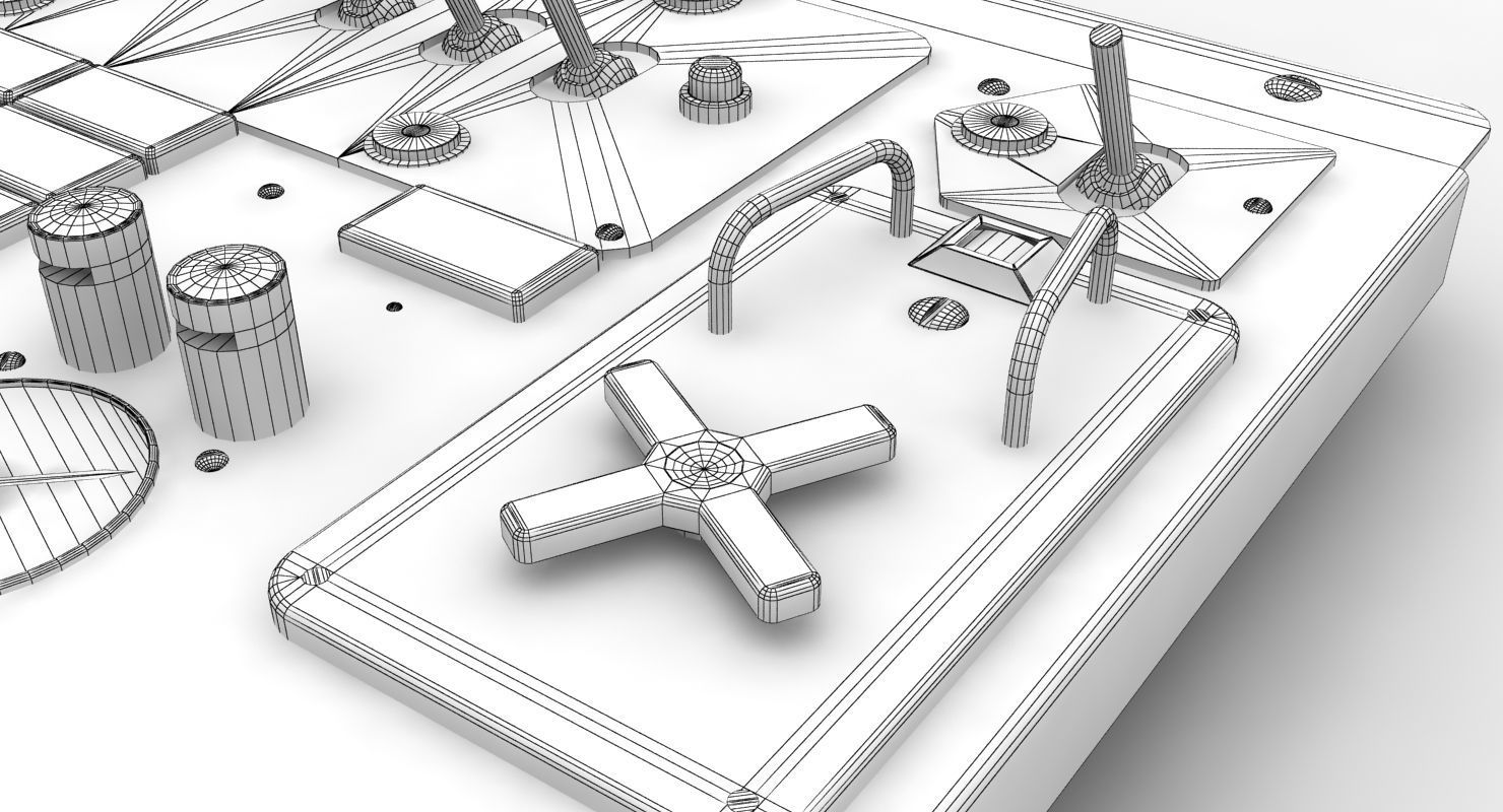 Mi-8MT Mi-17MT Left Overhead Panels Board English 2 Low-poly 3D model_16