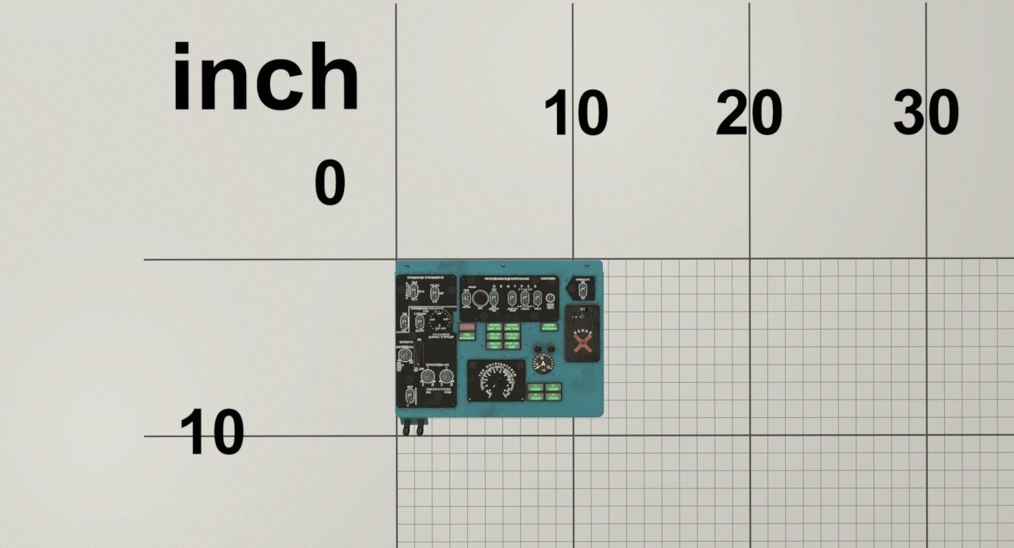 Mi-8MT Mi-17MT Left Overhead Panels Board Russian 2 Low-poly 3D model_9