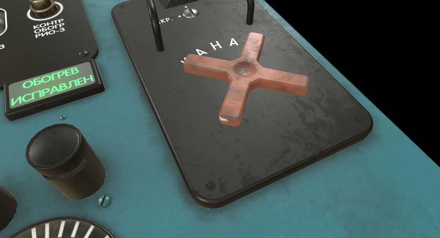 Mi-8MT Mi-17MT Left Overhead Panels Board Russian 2 Low-poly 3D model_4