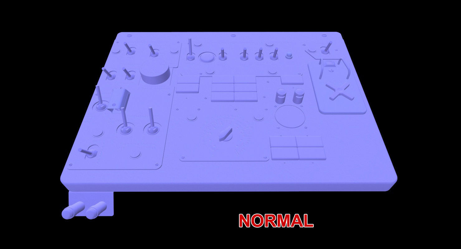 Mi-8MT Mi-17MT Left Overhead Panels Board Russian 2 Low-poly 3D model_25