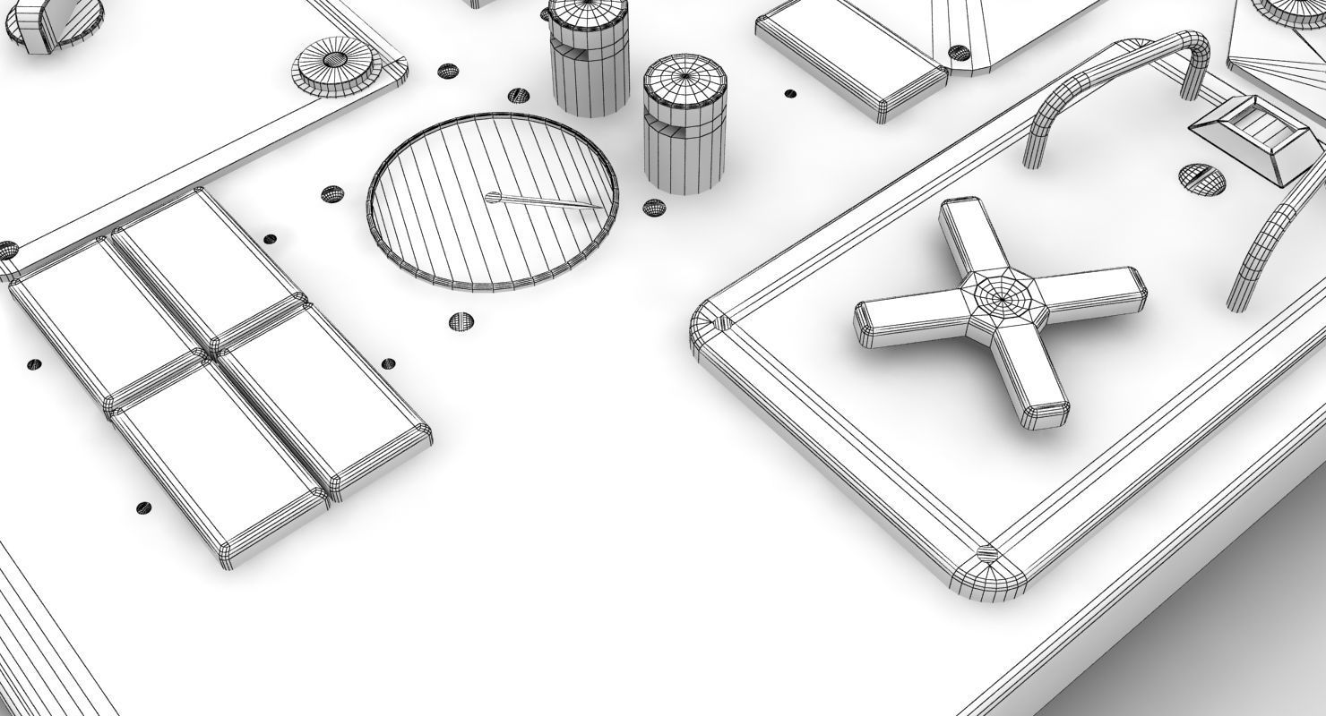 Mi-8MT Mi-17MT Left Overhead Panels Board Russian 2 Low-poly 3D model_11