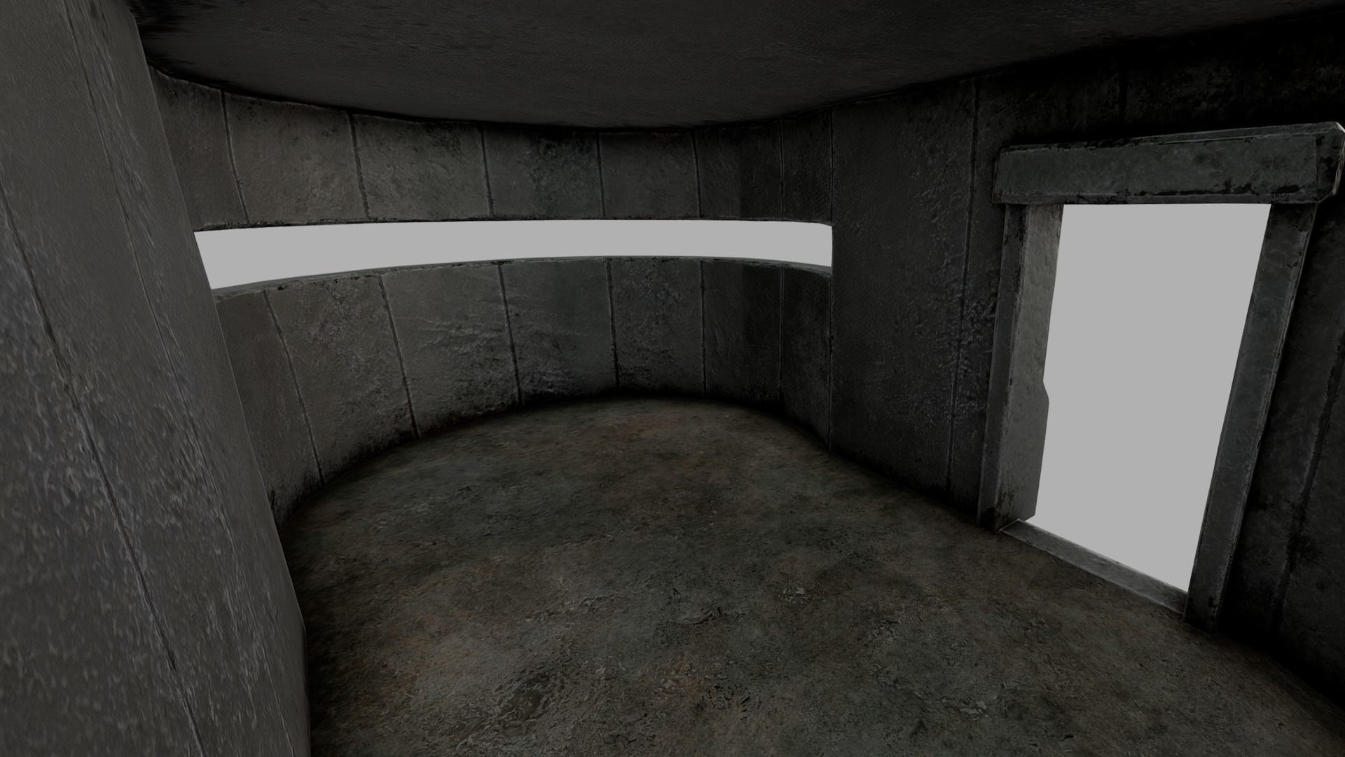 Concrete Bunker 02 PBR Low-poly 3D model_2